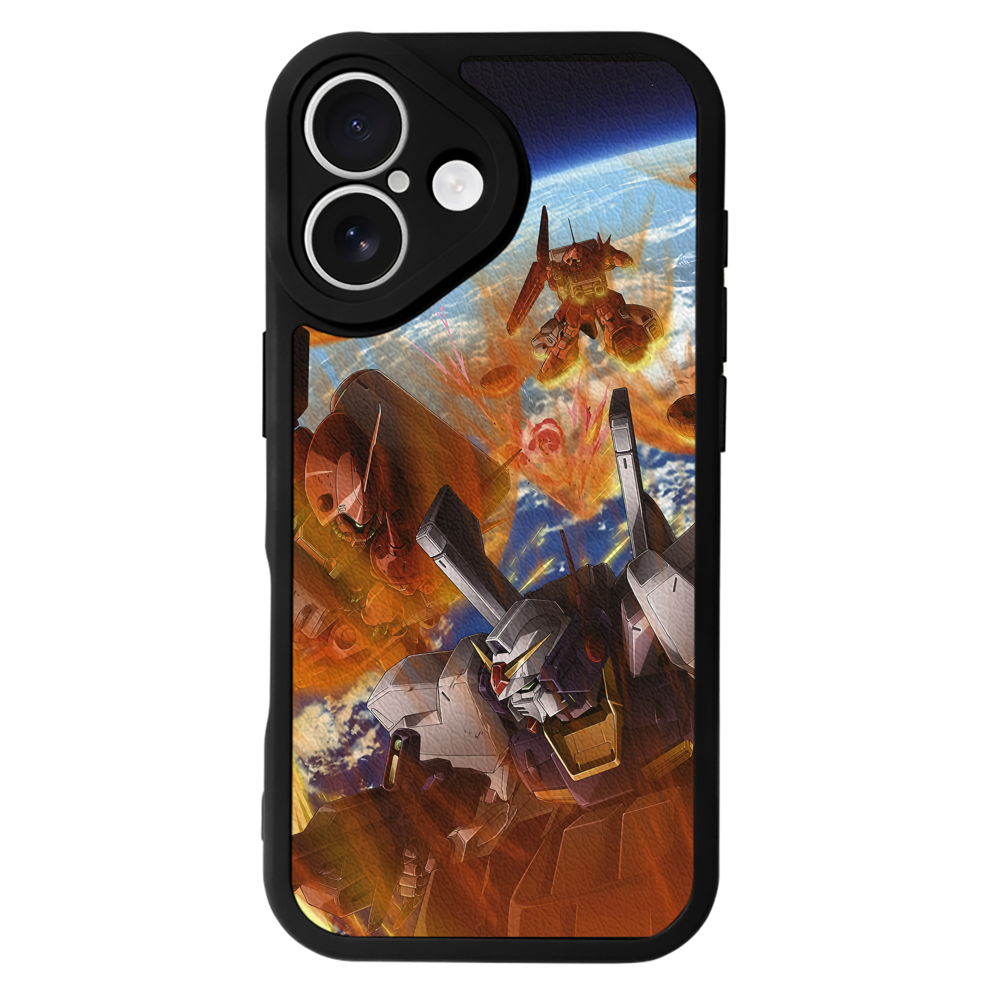 （画像用） 機動戦士ガンダム Mobile Suit Gundam 【iPhone 16シリーズ対応】シリコンスマホケース（レザー調） 材質：シリコン